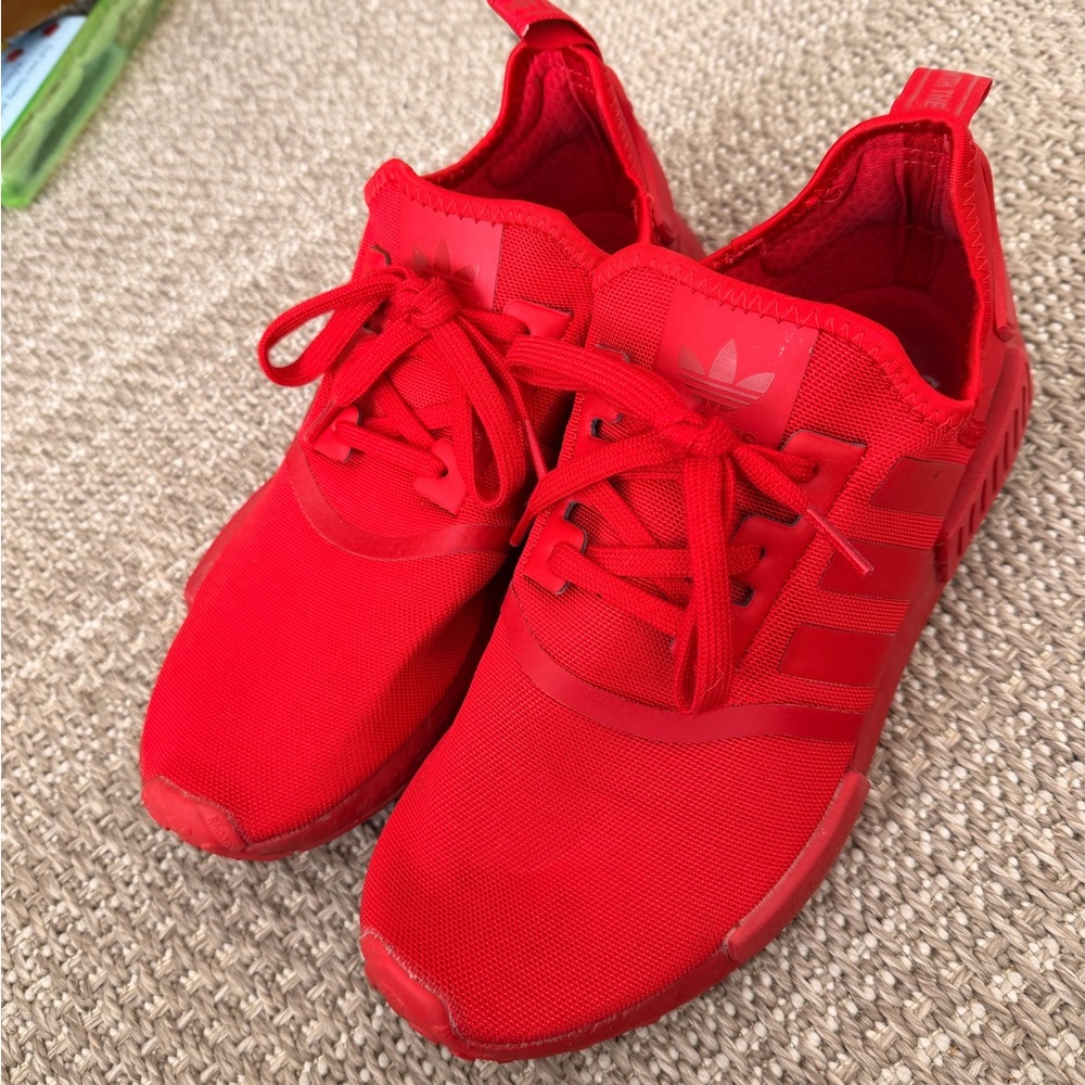 Adidas Bold Red Athletic Shoes